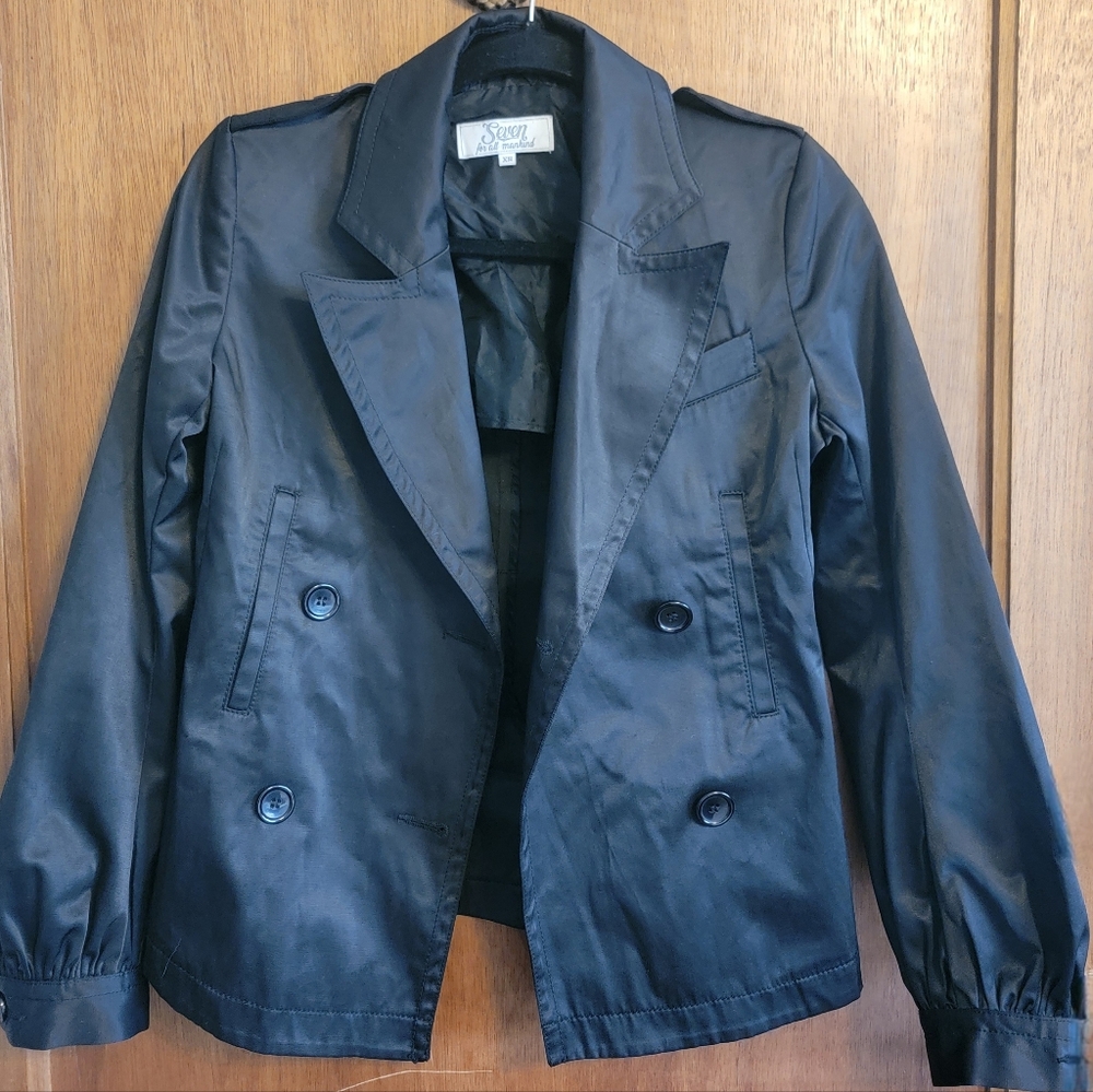 7 for All Mankind Black Jacket  Size XS